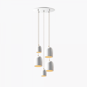 Cluster 5 white pendant lamp
