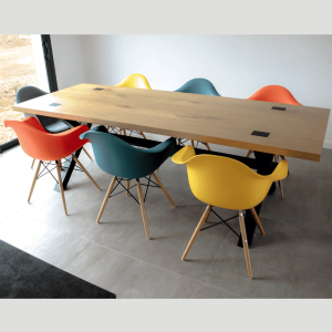 ABLE oak cross dining table
