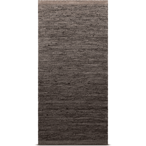 brown leather rug