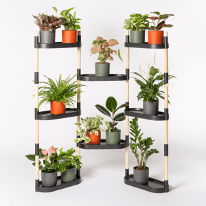 Plant shelf with 8 trays