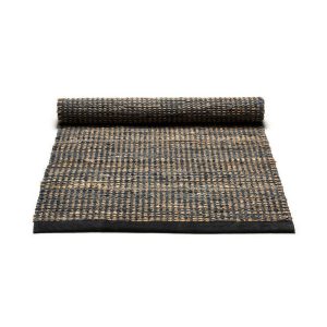 Alfombra de yute y cuero Graphite-0