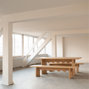 Tami dining table and bench set
